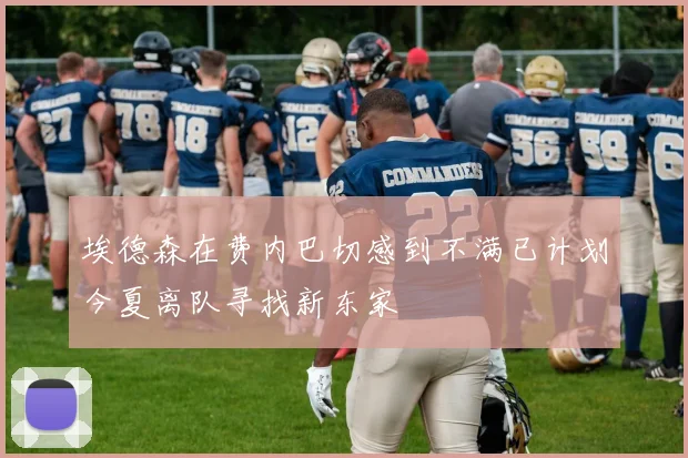 埃德森在费内巴切感到不满已计划今夏离队寻找新东家